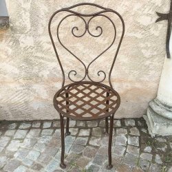 CHAISE COEUR FERRONNERIE H95